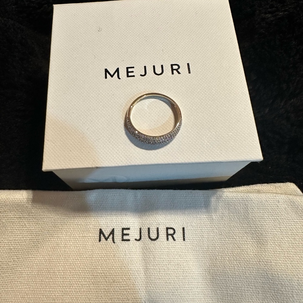 Mejuri Gold and diamond dome ring